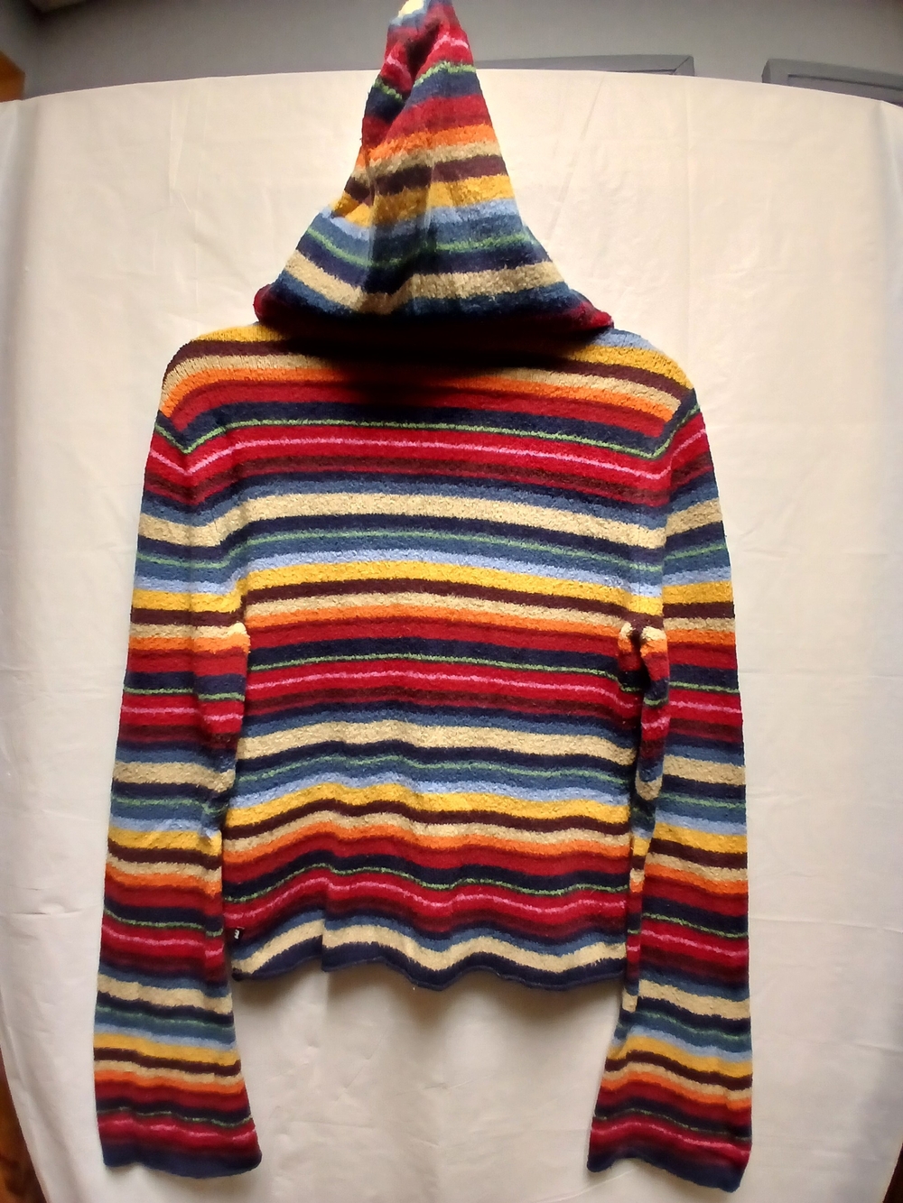 Aeropostale Striped Multicolor Hooded Women's Sweater - Cozy Knit
